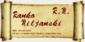 Ranko Miljanski vizit kartica